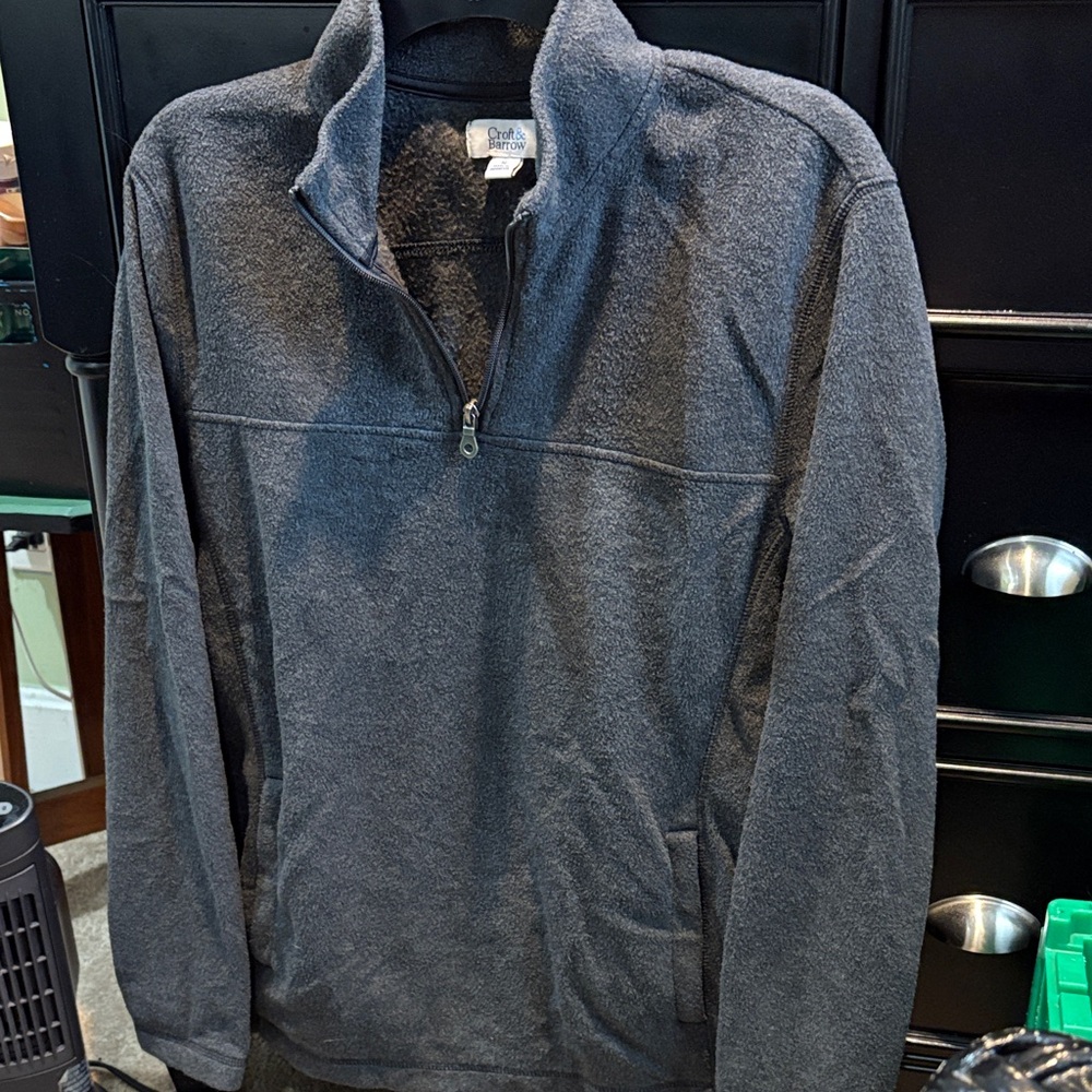 Croft & Barrow Men's Charcoal Zip-Up Sweater